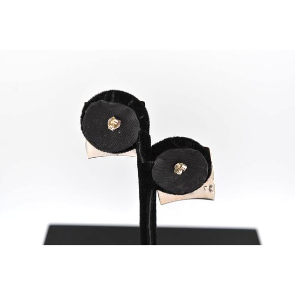 Native American Navajo Thomas Singer Sterling/Gold Rare Design Earrings - Picture 2 of 2